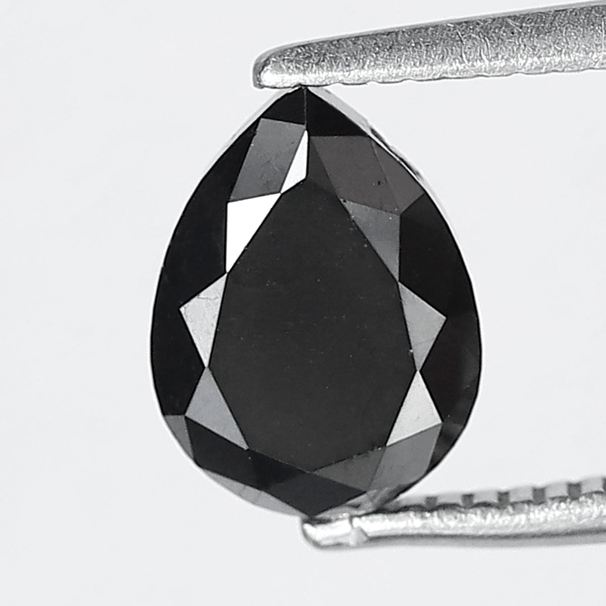 1.60 Ct Pear Cut Black Diamond | Natural Treated Earth Mined Loose Diamond for Anniversary Jewelry