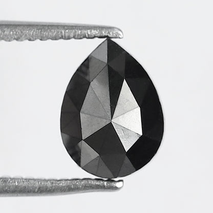 1.60 Ct Pear Cut Black Diamond | Natural Treated Earth Mined Loose Diamond for Anniversary Jewelry