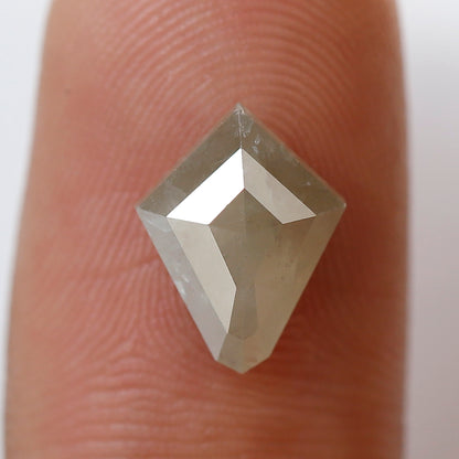 Natural Kite Shape 2.25 CT Loose Diamond, Natural Misty White Ethical Rustic Diamond For Custom Pendant and Ring
