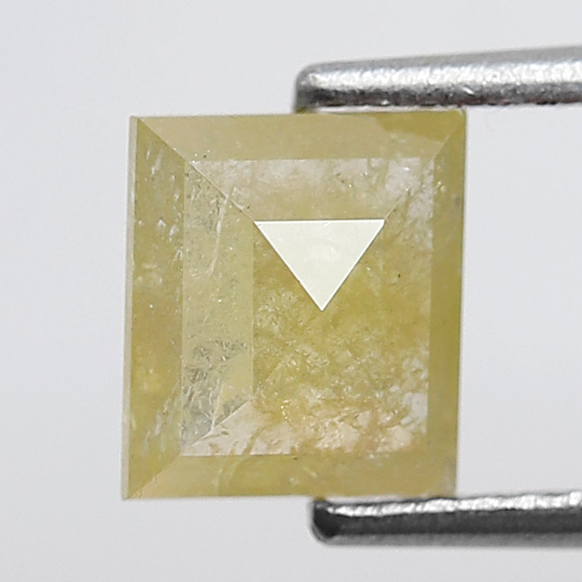 1.13 Ct Square Cut Rustic Diamond, Translucent Yellow Natural Loose Diamond, Earth Mined Ethical Gem for Custom Jewelry