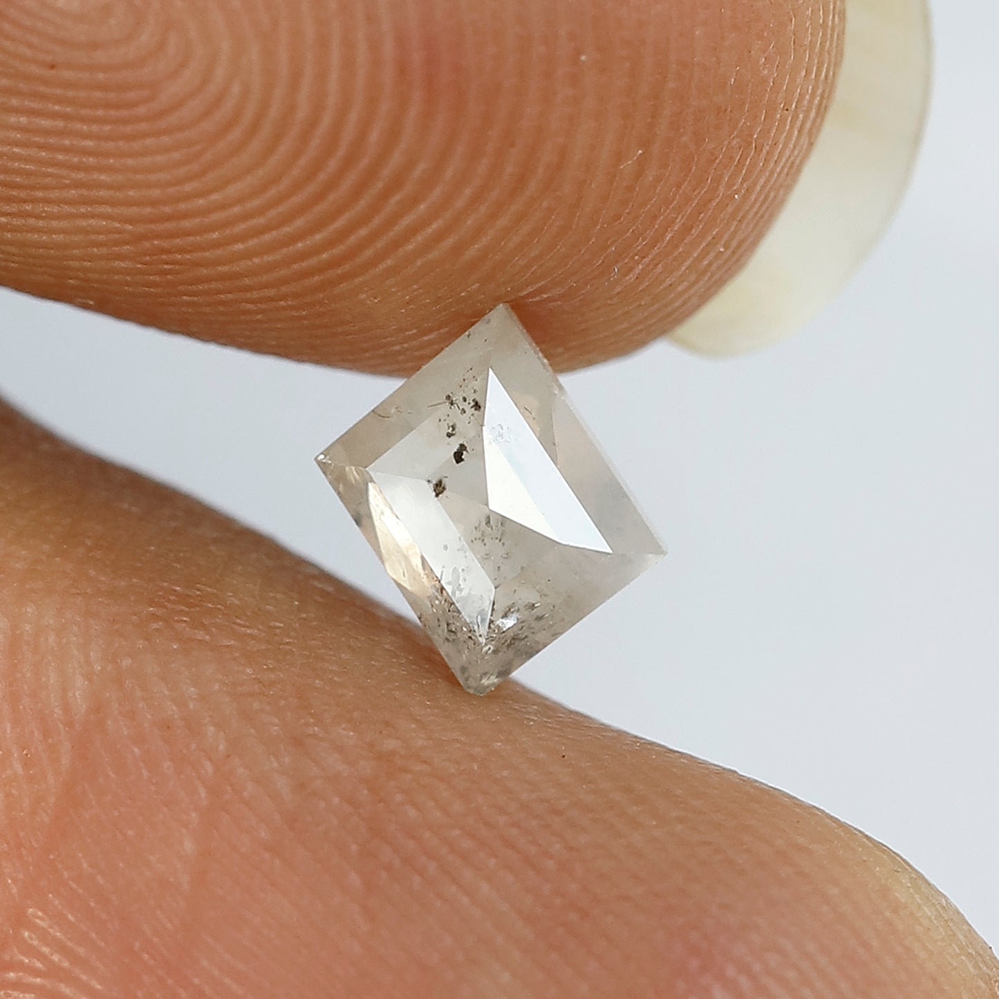 Natural loose diamond 0.75 CT Portrait shape 5 MM salt and pepper misty white diamond for making an antique ring