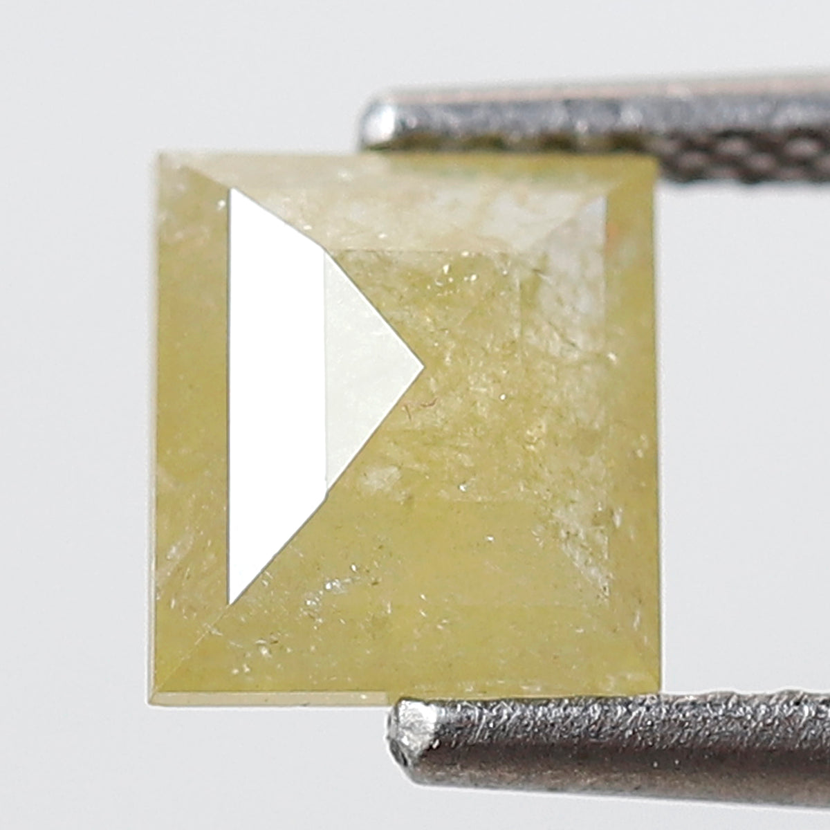 1.13 Ct Square Cut Rustic Diamond, Translucent Yellow Natural Loose Diamond, Earth Mined Ethical Gem for Custom Jewelry