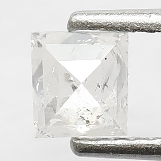 4.3 MM Natural Fancy White Color Diamond 0.47 CT Unique Geometric Shape Diamond Loose Natural Salt and Pepper Diamond Vintage Ring