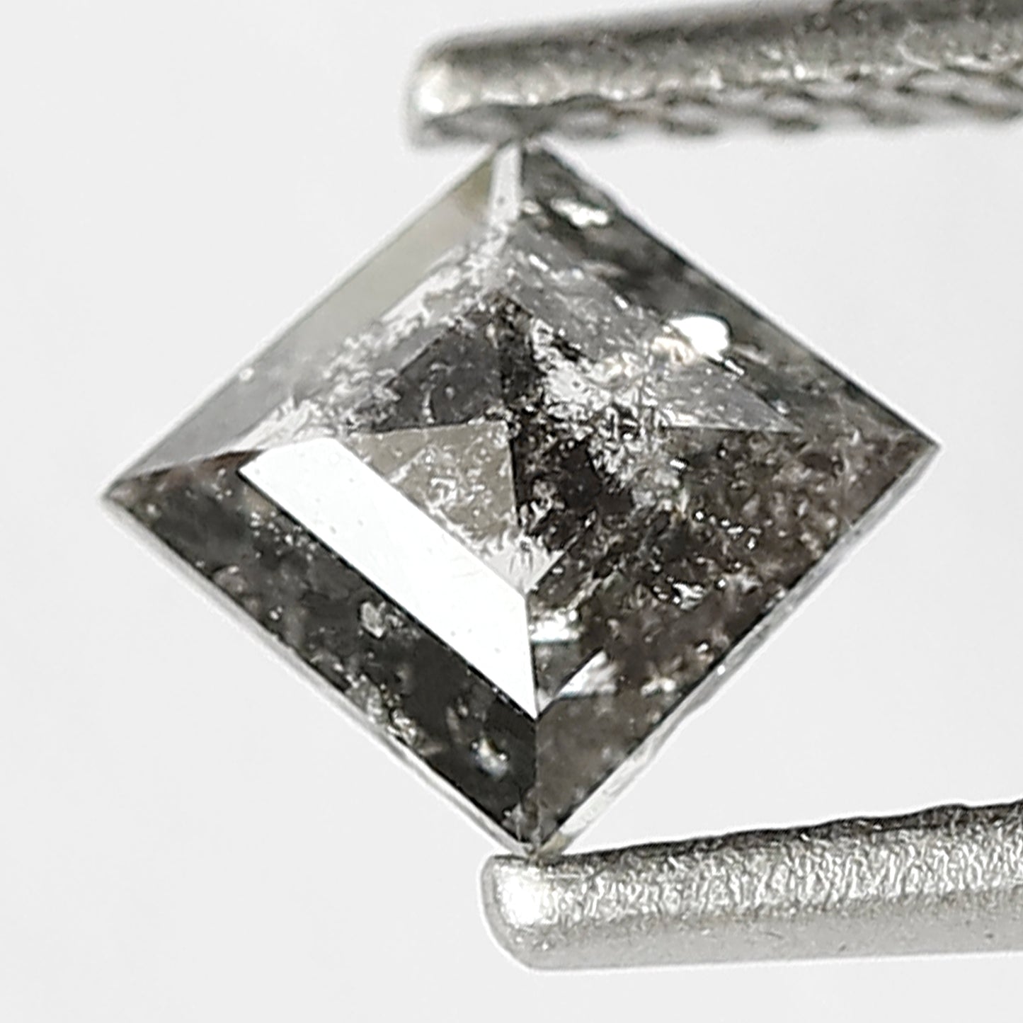 0.48 CT Kite Shape Diamond Natural Loose Ethically Sourced Grey Black Color 6.1 MM Salt and Pepper Diamond Engagement Ring