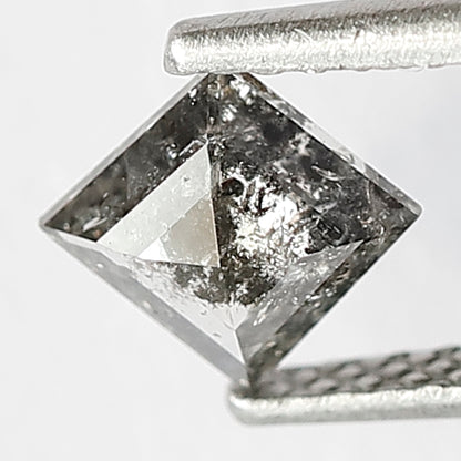 0.48 CT Kite Shape Diamond Natural Loose Ethically Sourced Grey Black Color 6.1 MM Salt and Pepper Diamond Engagement Ring