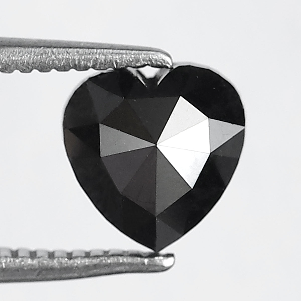1.47 Ct Ethical Heart Cut Black Diamond | 6.40 x 6.30 mm Natural Treated Loose Diamond for Promise Ring and Bridal Ring