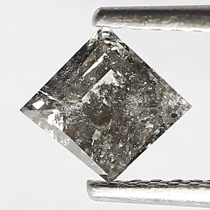 0.48 CT Kite Shape Diamond Natural Loose Ethically Sourced Grey Black Color 6.1 MM Salt and Pepper Diamond Engagement Ring