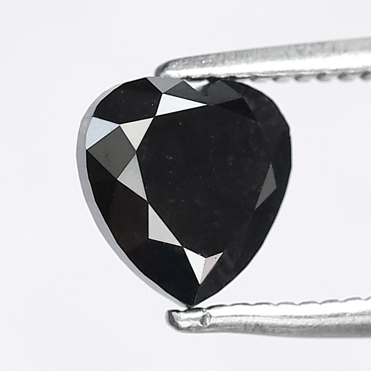 1.47 Ct Ethical Heart Cut Black Diamond | 6.40 x 6.30 mm Natural Treated Loose Diamond for Promise Ring and Bridal Ring