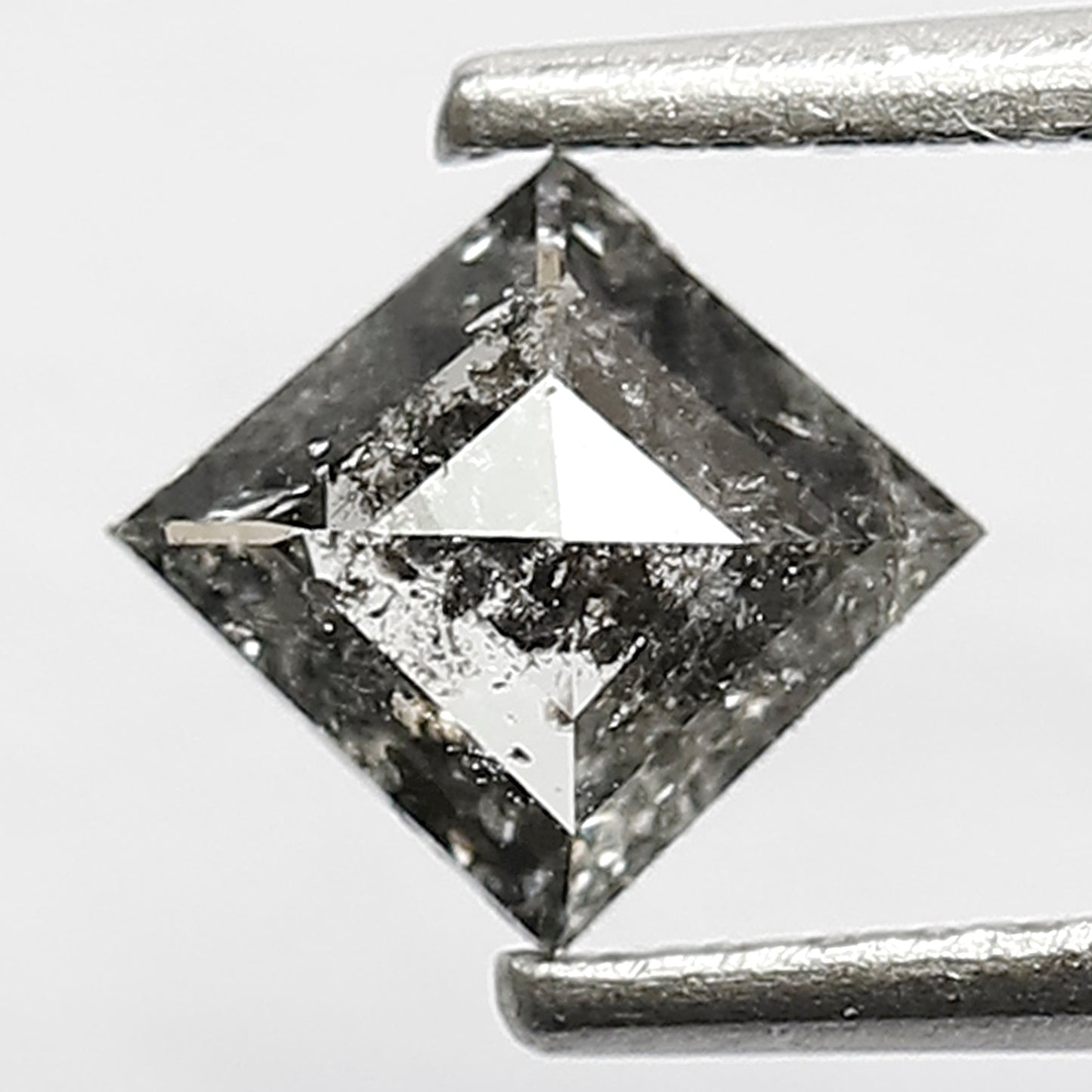 0.48 CT Kite Shape Diamond Natural Loose Ethically Sourced Grey Black Color 6.1 MM Salt and Pepper Diamond Engagement Ring