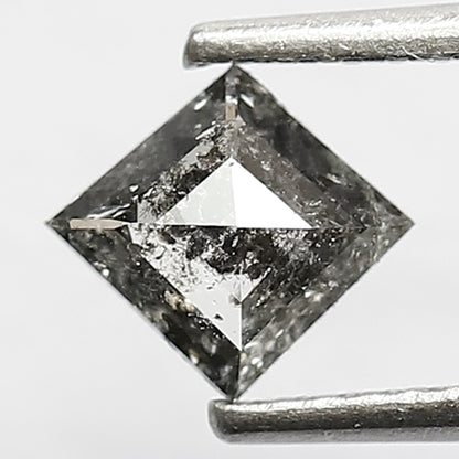 0.48 CT Kite Shape Diamond Natural Loose Ethically Sourced Grey Black Color 6.1 MM Salt and Pepper Diamond Engagement Ring