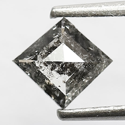 0.48 CT Kite Shape Diamond Natural Loose Ethically Sourced Grey Black Color 6.1 MM Salt and Pepper Diamond Engagement Ring
