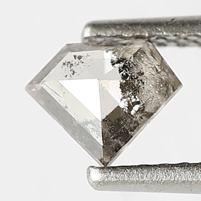 5 MM Loose Natural 0.43 CT Conflict Free Pentagon Shape Diamond Grey Black Diamond Salt and Pepper Diamond Custom Made Jewelry