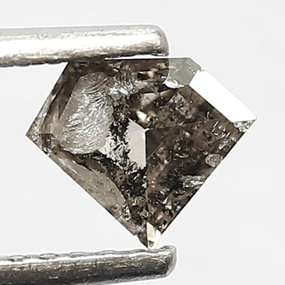 5 MM Loose Natural 0.43 CT Conflict Free Pentagon Shape Diamond Grey Black Diamond Salt and Pepper Diamond Custom Made Jewelry