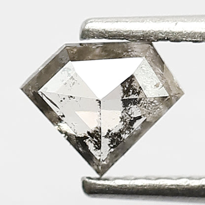 5 MM Loose Natural 0.43 CT Conflict Free Pentagon Shape Diamond Grey Black Diamond Salt and Pepper Diamond Custom Made Jewelry