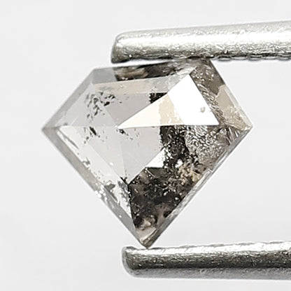 5 MM Loose Natural 0.43 CT Conflict Free Pentagon Shape Diamond Grey Black Diamond Salt and Pepper Diamond Custom Made Jewelry