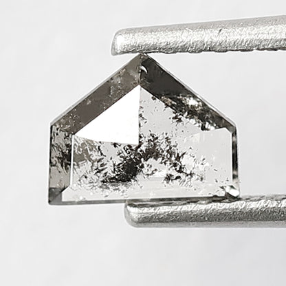 0.41 CT Grey Black Color Diamond 4.7 MM Unique Geometric Shape Diamond Loose Natural Salt and Pepper Diamond Customize Jewelry