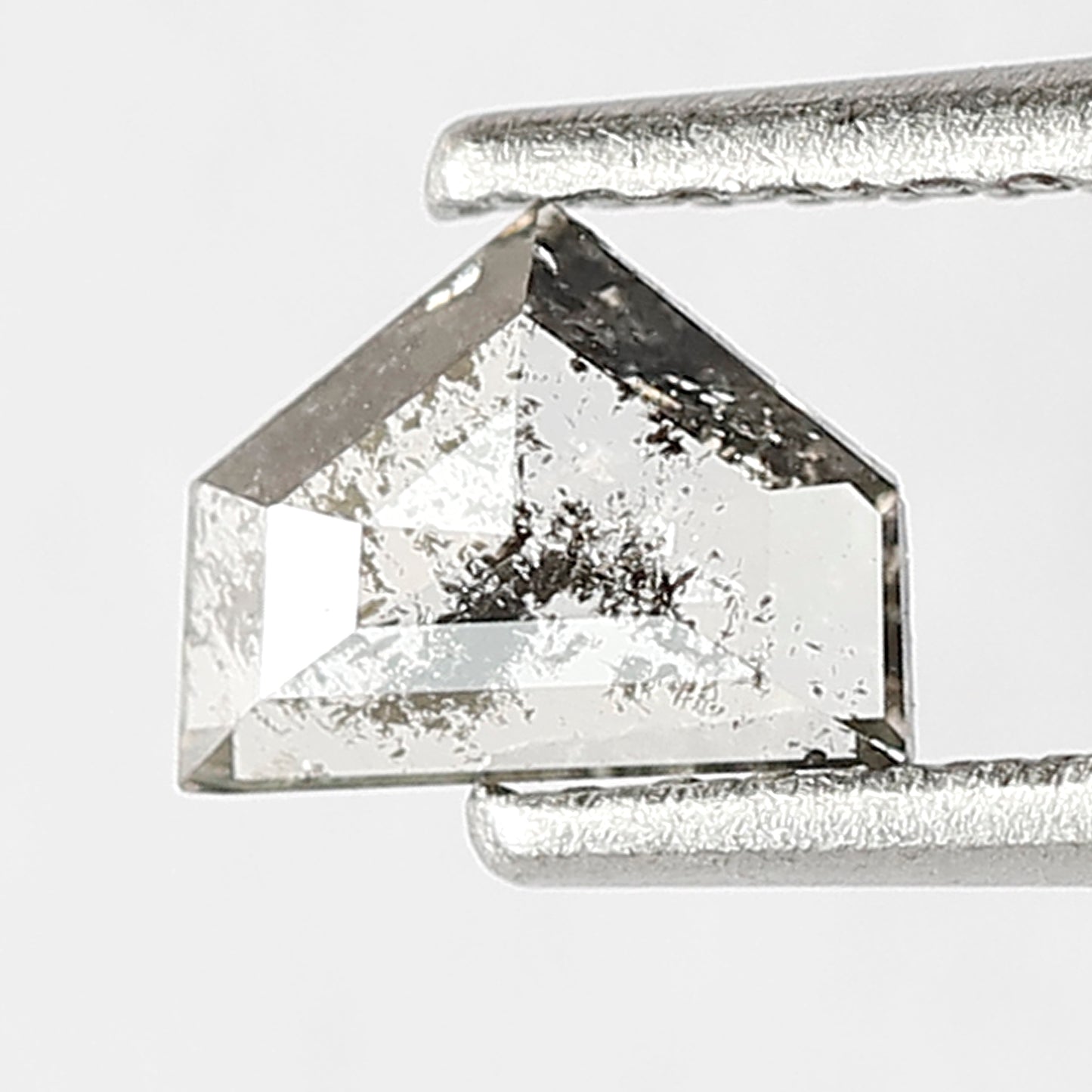 0.41 CT Grey Black Color Diamond 4.7 MM Unique Geometric Shape Diamond Loose Natural Salt and Pepper Diamond Customize Jewelry