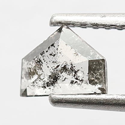 0.41 CT Grey Black Color Diamond 4.7 MM Unique Geometric Shape Diamond Loose Natural Salt and Pepper Diamond Customize Jewelry