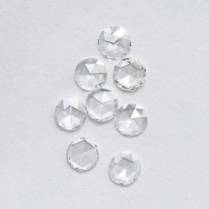 1.08 CT Round Rose Cut Diamonds Lot | 8 PCS Natural Earth Mined FG Color VS Clarity Loose Diamonds for Engagement Ring
