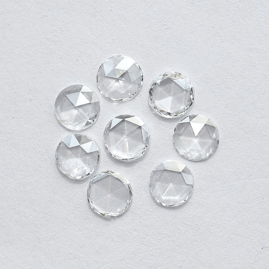 1.08 CT Round Rose Cut Diamonds Lot | 8 PCS Natural Earth Mined FG Color VS Clarity Loose Diamonds for Engagement Ring