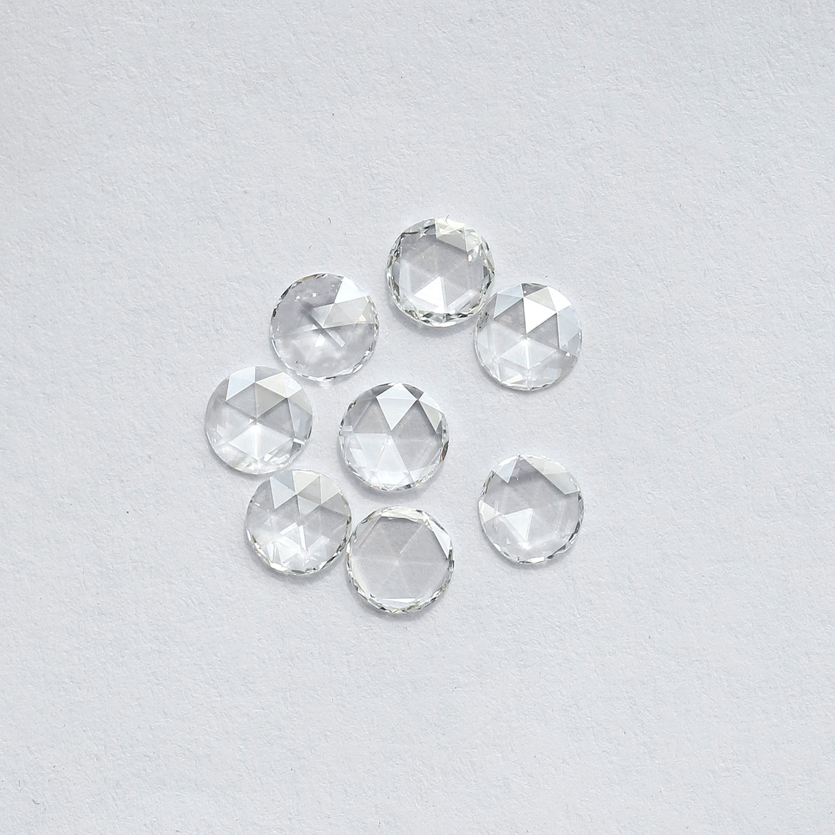 1.08 CT Round Rose Cut Diamonds Lot | 8 PCS Natural Earth Mined FG Color VS Clarity Loose Diamonds for Engagement Ring