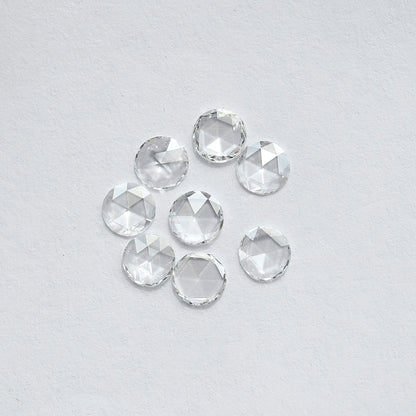 1.08 CT Round Rose Cut Diamonds Lot | 8 PCS Natural Earth Mined FG Color VS Clarity Loose Diamonds for Engagement Ring