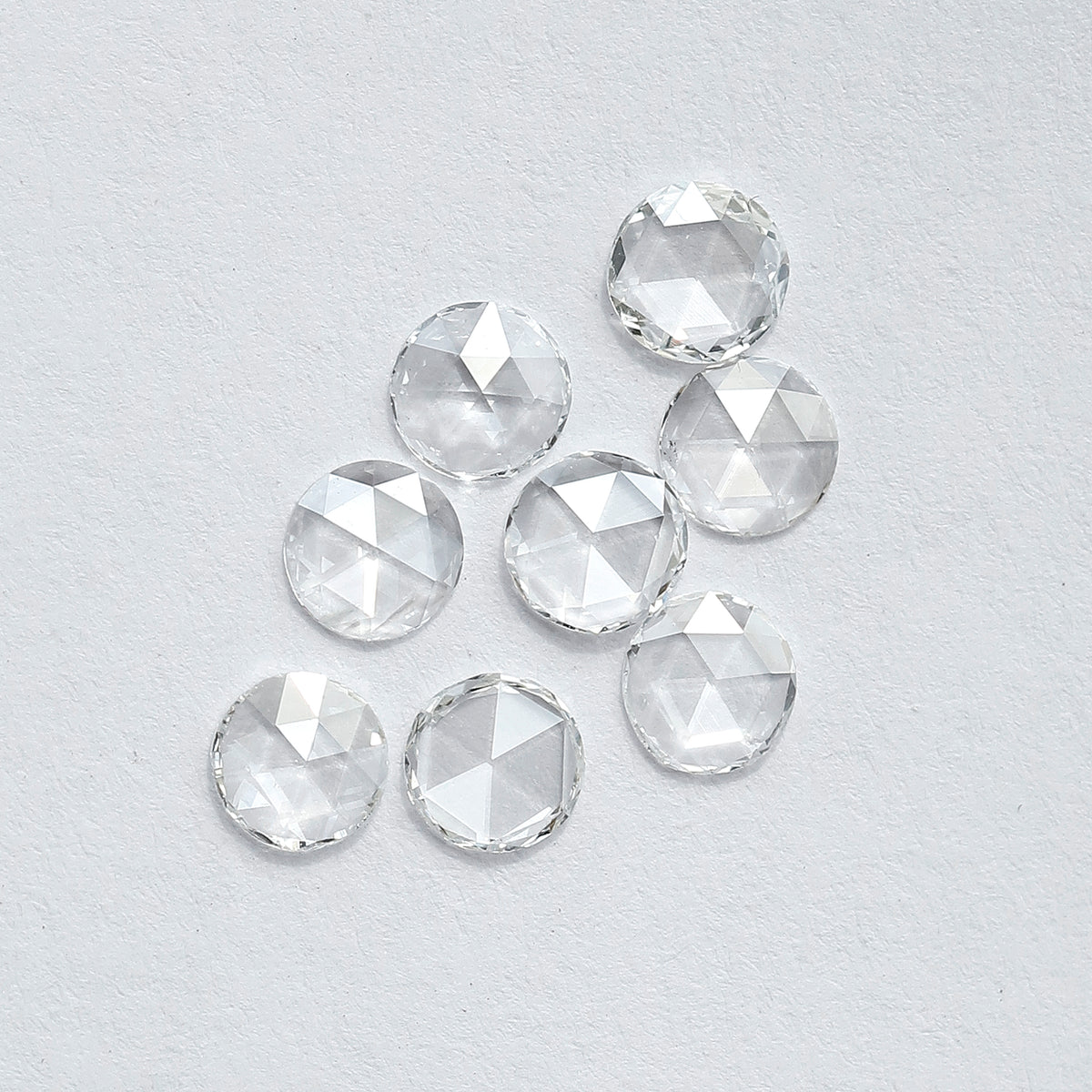 1.08 CT Round Rose Cut Diamonds Lot | 8 PCS Natural Earth Mined FG Color VS Clarity Loose Diamonds for Engagement Ring