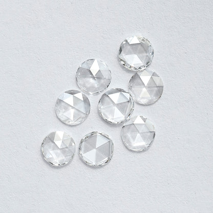 1.08 CT Round Rose Cut Diamonds Lot | 8 PCS Natural Earth Mined FG Color VS Clarity Loose Diamonds for Engagement Ring