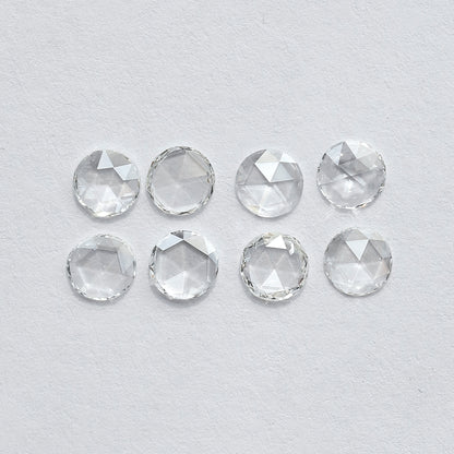 1.08 CT Round Rose Cut Diamonds Lot | 8 PCS Natural Earth Mined FG Color VS Clarity Loose Diamonds for Engagement Ring