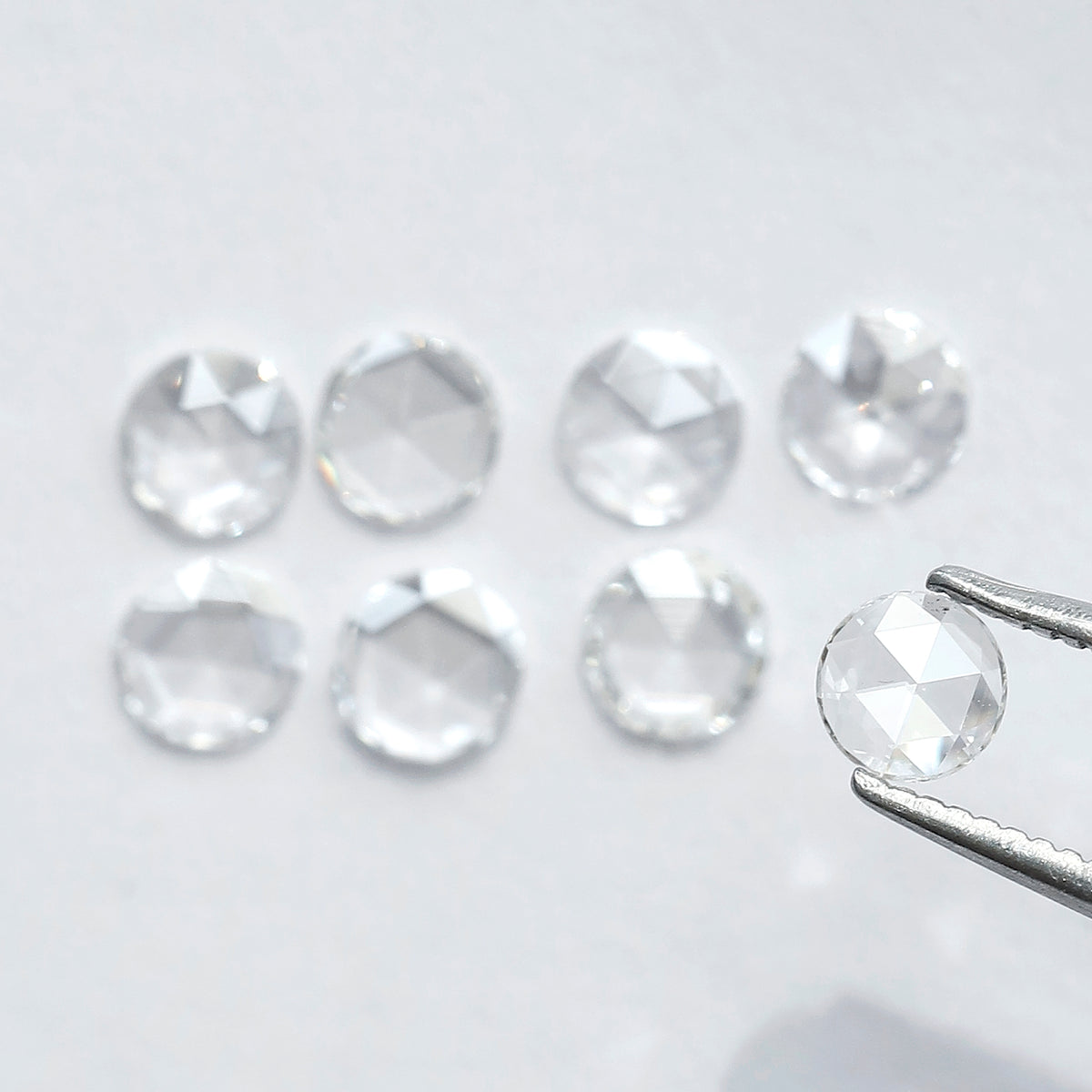 1.08 CT Round Rose Cut Diamonds Lot | 8 PCS Natural Earth Mined FG Color VS Clarity Loose Diamonds for Engagement Ring