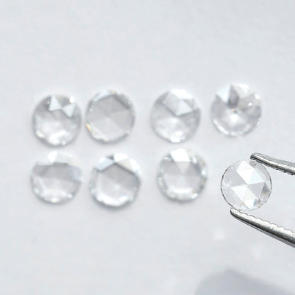 1.08 CT Round Rose Cut Diamonds Lot | 8 PCS Natural Earth Mined FG Color VS Clarity Loose Diamonds for Engagement Ring