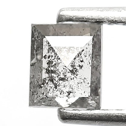 0.46 CT Geometric Shape Diamond Grey Black Color 4.7 MM Natural Loose Salt and Pepper Diamond Unique Design Jewelry