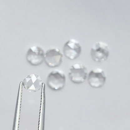 1.08 CT Round Rose Cut Diamonds Lot | 8 PCS Natural Earth Mined FG Color VS Clarity Loose Diamonds for Engagement Ring
