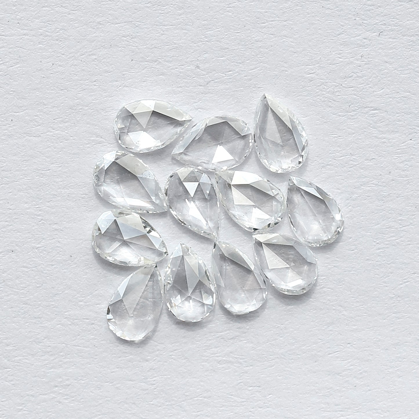 12 PCS Natural Rose Cut Round Diamonds | 1.03 CT FG Color VS Clarity Loose Diamonds for Engagement Ring Jewelry
