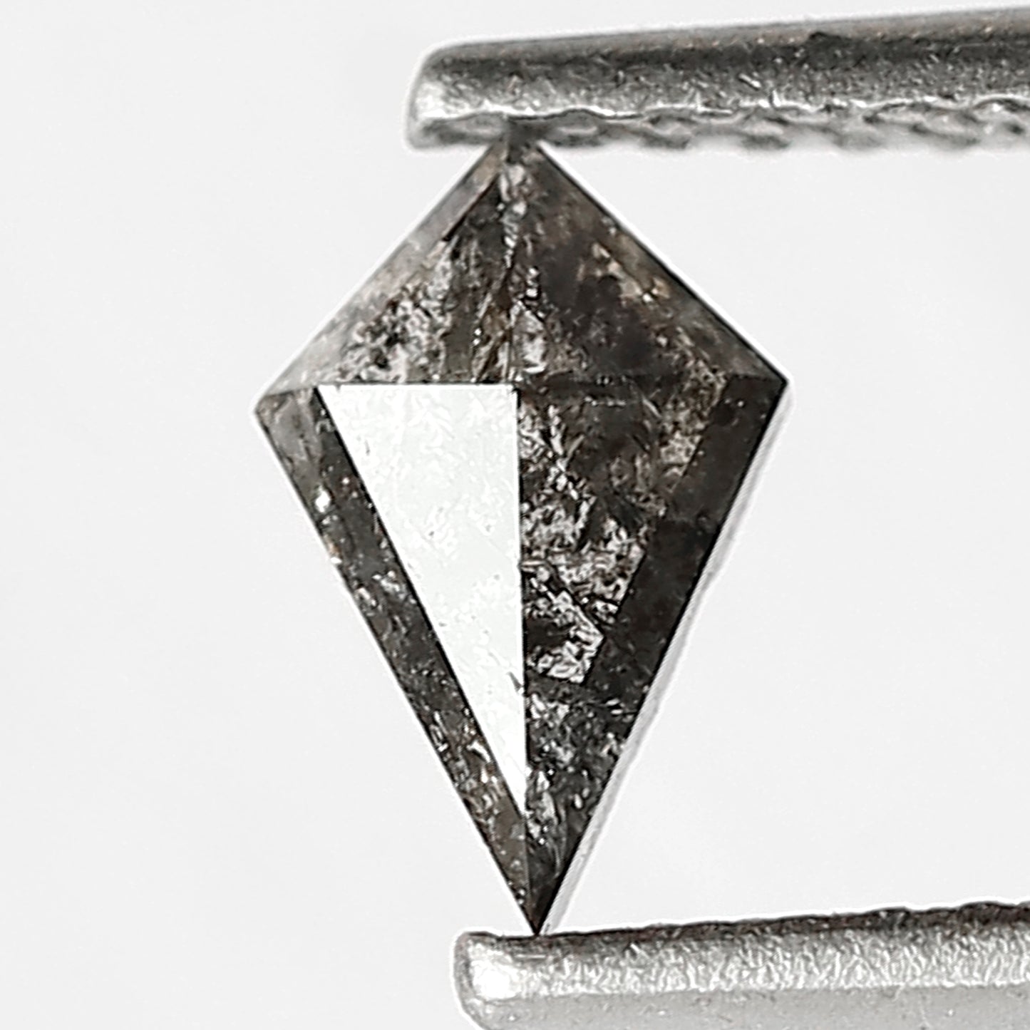 0.44 CT Kite Shape Diamond Loose Natural 7 MM Natural Grey Black Color Diamond Conflict Free Salt and Pepper Diamond