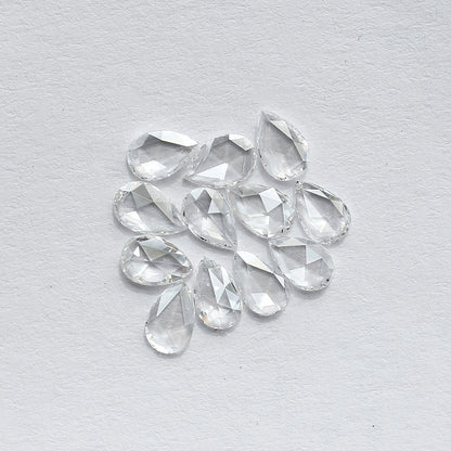 12 PCS Natural Rose Cut Round Diamonds | 1.03 CT FG Color VS Clarity Loose Diamonds for Engagement Ring Jewelry