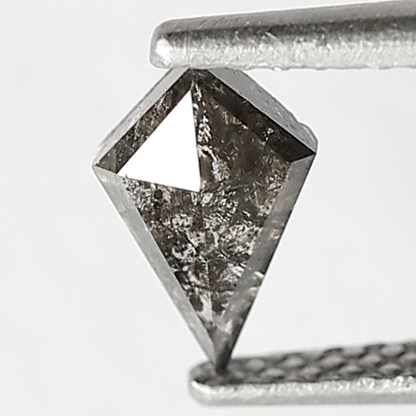 0.44 CT Kite Shape Diamond Loose Natural 7 MM Natural Grey Black Color Diamond Conflict Free Salt and Pepper Diamond