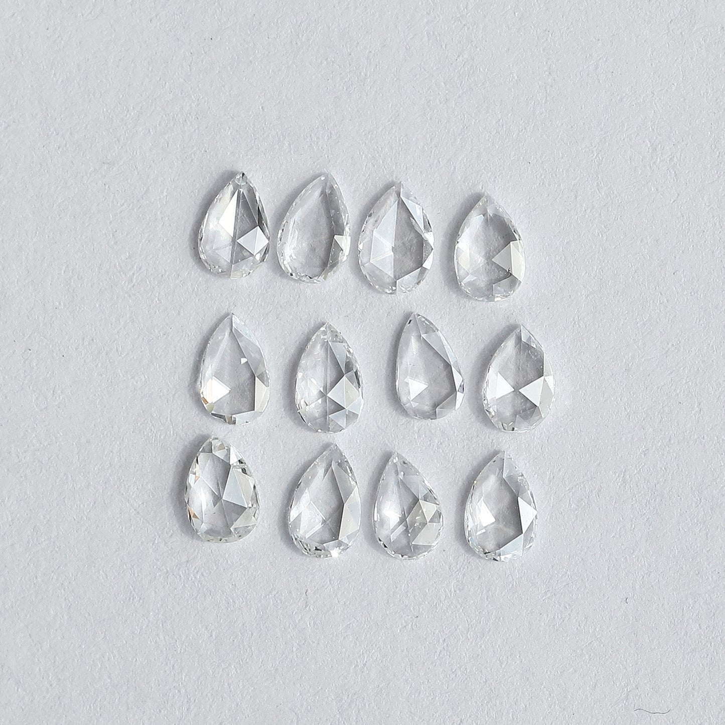 12 PCS Natural Rose Cut Round Diamonds | 1.03 CT FG Color VS Clarity Loose Diamonds for Engagement Ring Jewelry
