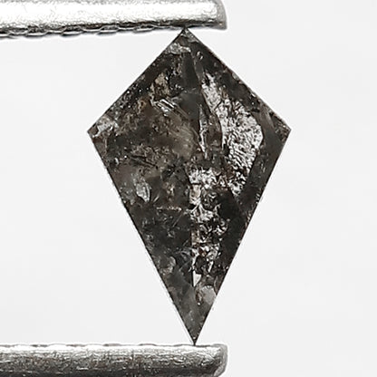 0.44 CT Kite Shape Diamond Loose Natural 7 MM Natural Grey Black Color Diamond Conflict Free Salt and Pepper Diamond