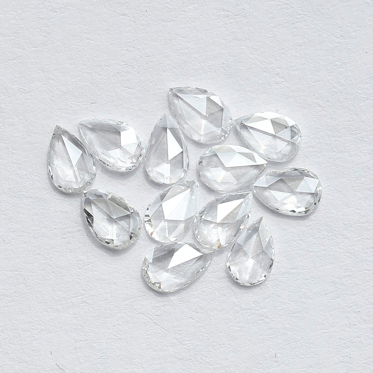 12 PCS Natural Rose Cut Round Diamonds | 1.03 CT FG Color VS Clarity Loose Diamonds for Engagement Ring Jewelry