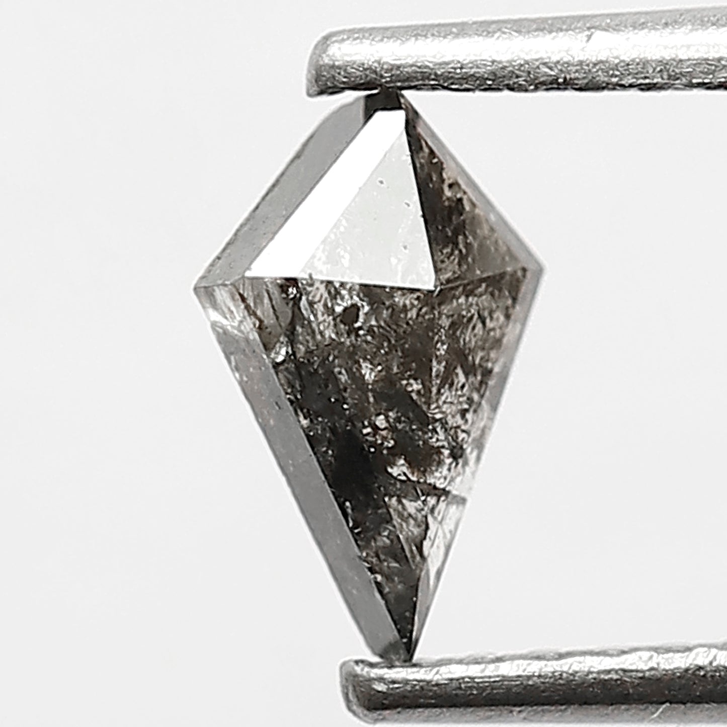 0.44 CT Kite Shape Diamond Loose Natural 7 MM Natural Grey Black Color Diamond Conflict Free Salt and Pepper Diamond