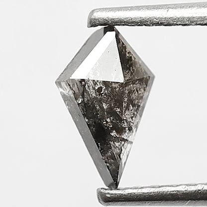 0.44 CT Kite Shape Diamond Loose Natural 7 MM Natural Grey Black Color Diamond Conflict Free Salt and Pepper Diamond