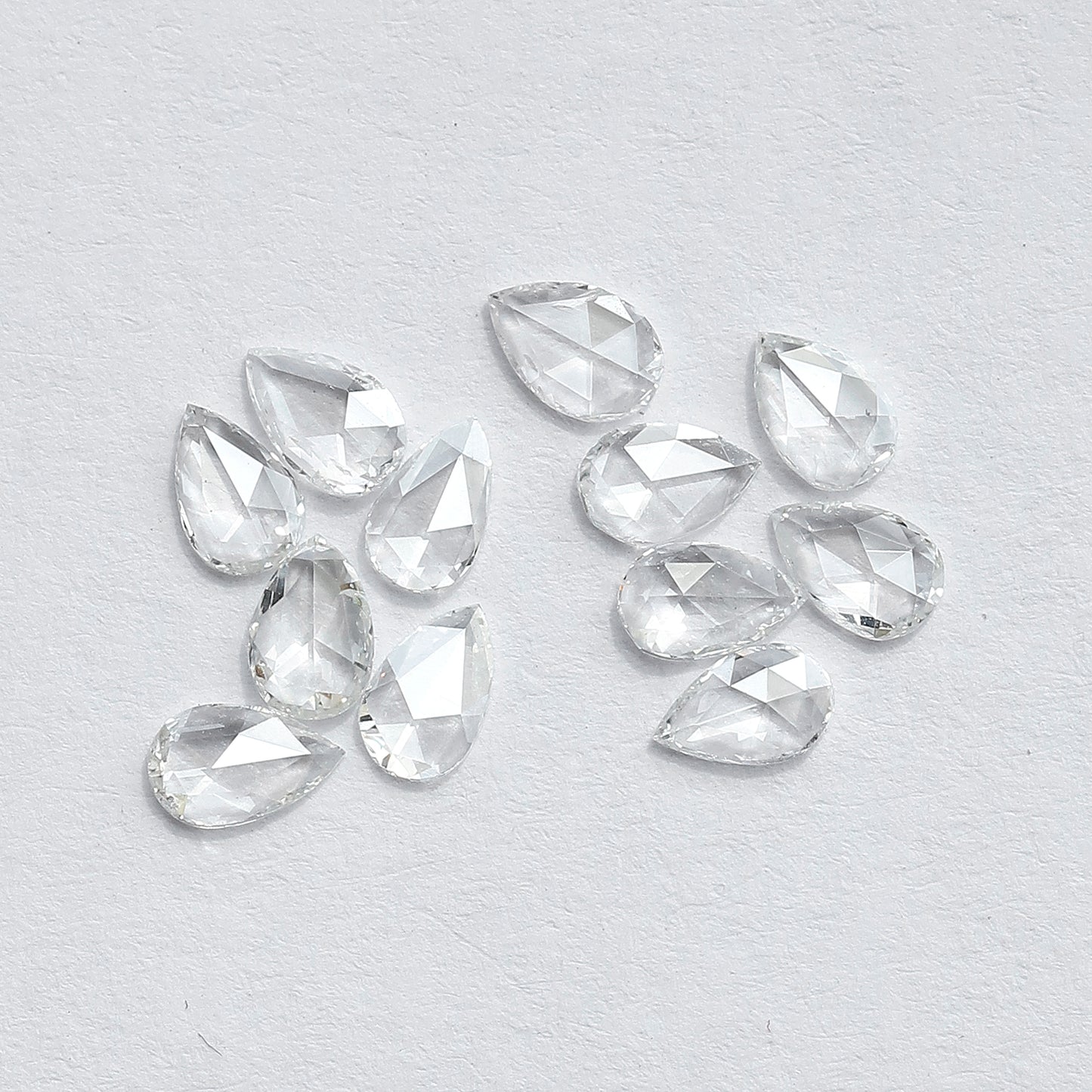 12 PCS Natural Rose Cut Round Diamonds | 1.03 CT FG Color VS Clarity Loose Diamonds for Engagement Ring Jewelry