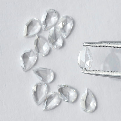 12 PCS Natural Rose Cut Round Diamonds | 1.03 CT FG Color VS Clarity Loose Diamonds for Engagement Ring Jewelry
