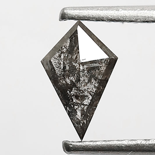 0.44 CT Kite Shape Diamond Loose Natural 7 MM Natural Grey Black Color Diamond Conflict Free Salt and Pepper Diamond