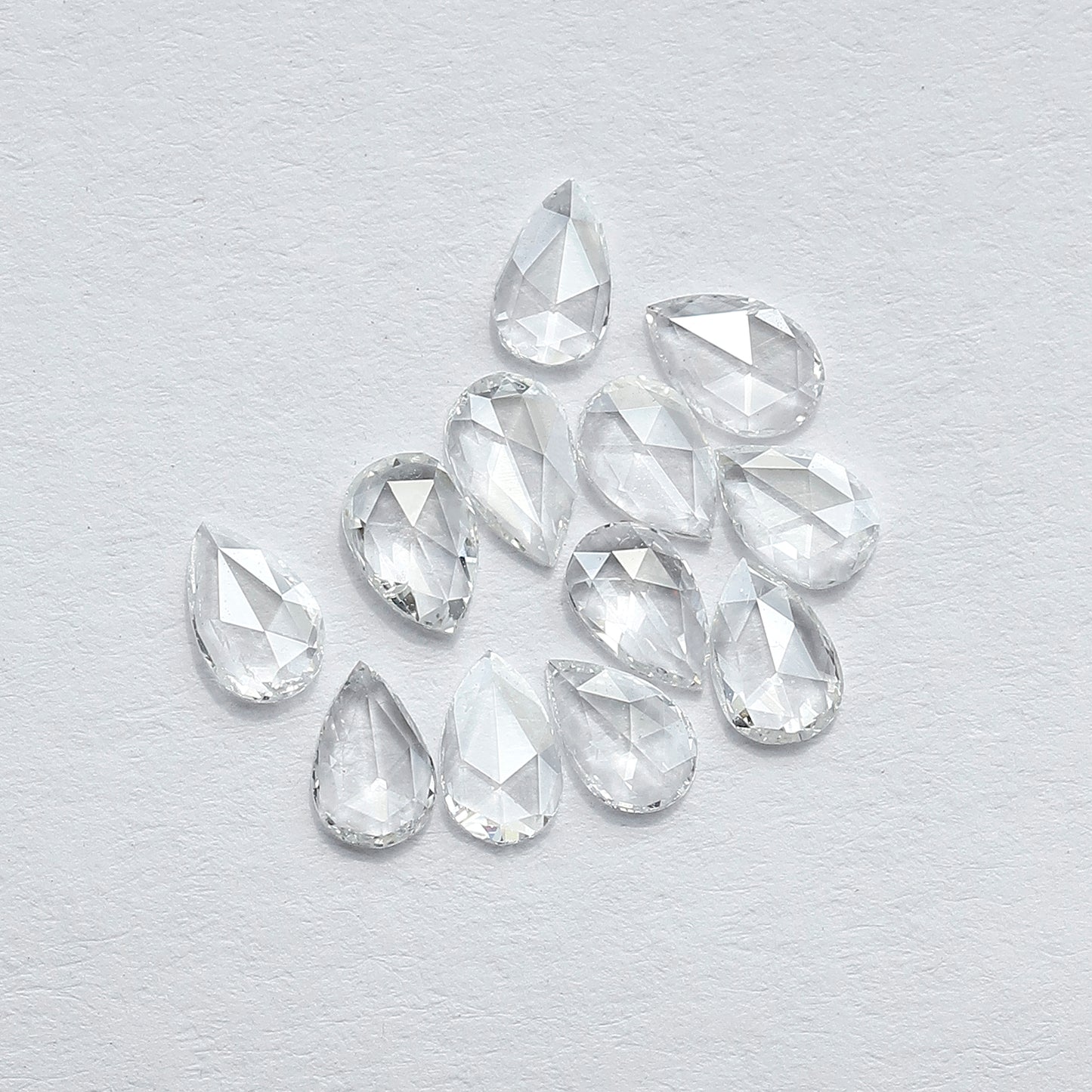 12 PCS Natural Rose Cut Round Diamonds | 1.03 CT FG Color VS Clarity Loose Diamonds for Engagement Ring Jewelry