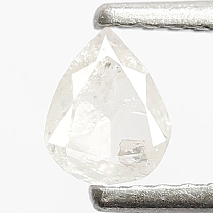 5 MM Natural Fancy White Color Diamond 0.28 CT Loose Natural Pear Shape Diamond Salt and Pepper Diamond For Unique Wedding Jewelry