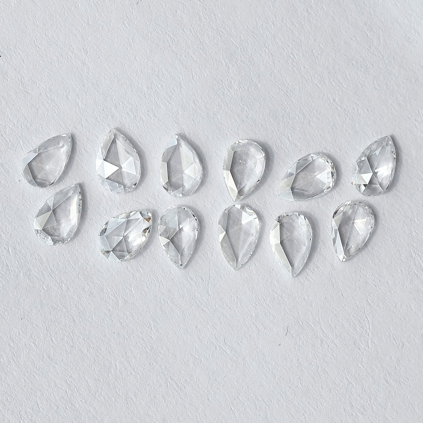 12 PCS Natural Rose Cut Round Diamonds | 1.03 CT FG Color VS Clarity Loose Diamonds for Engagement Ring Jewelry