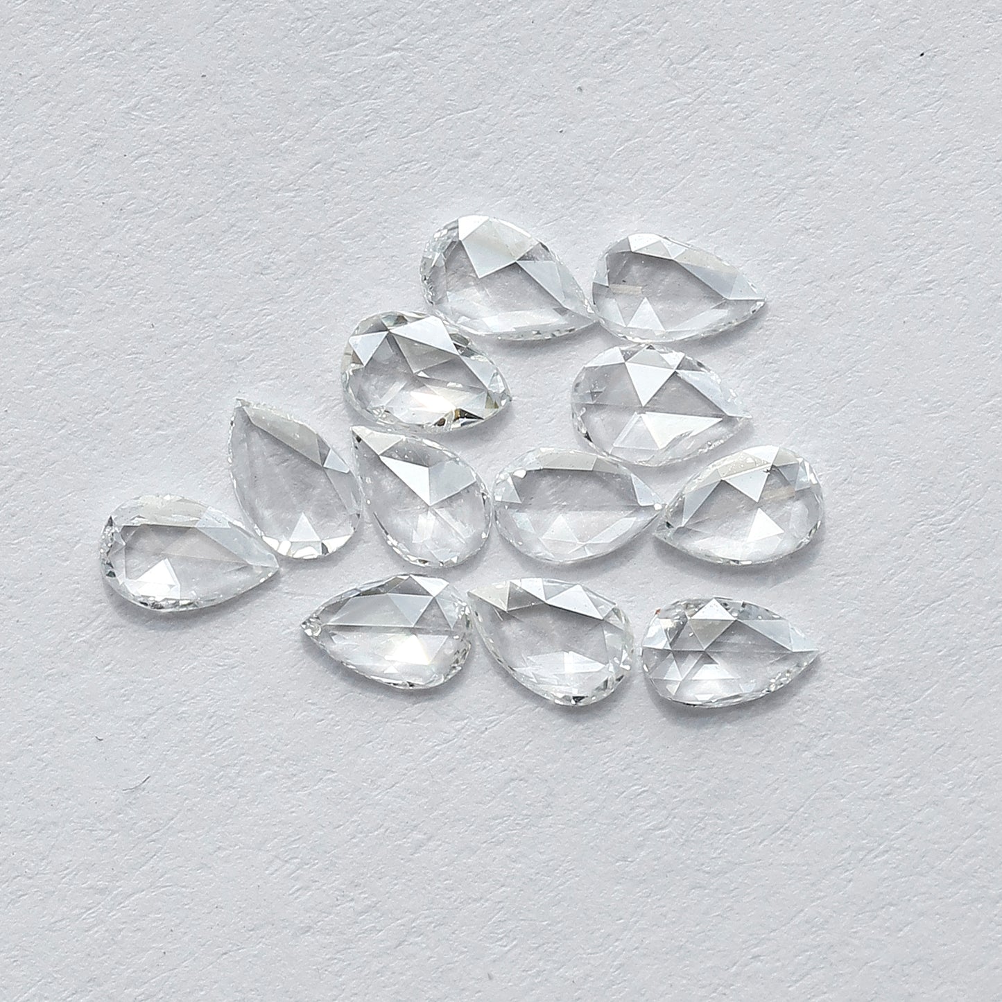 12 PCS Natural Rose Cut Round Diamonds | 1.03 CT FG Color VS Clarity Loose Diamonds for Engagement Ring Jewelry