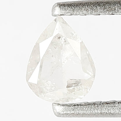 5 MM Natural Fancy White Color Diamond 0.28 CT Loose Natural Pear Shape Diamond Salt and Pepper Diamond For Unique Wedding Jewelry